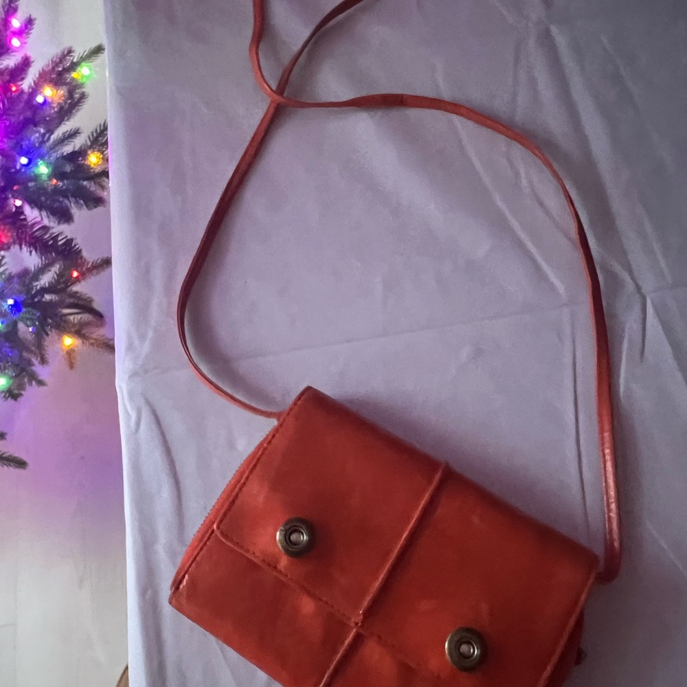 HOBO Red Leather Crossbody Bag